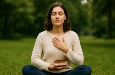 Meditação guiada com frases espirituais para ansiedade